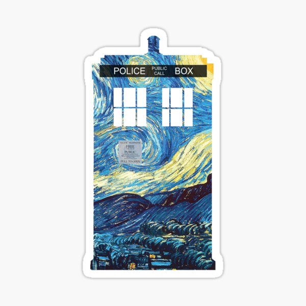 Van Gogh's TARDIS Sticker