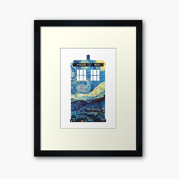 Van Gogh's TARDIS Framed Art Print