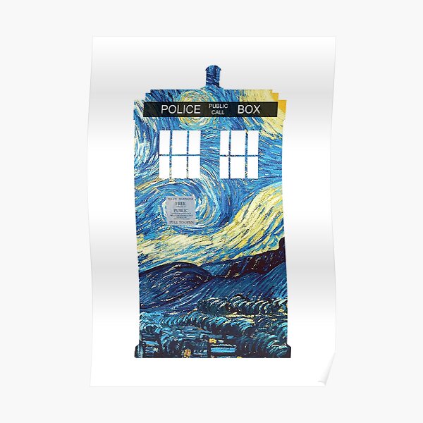 Van Gogh's TARDIS Poster