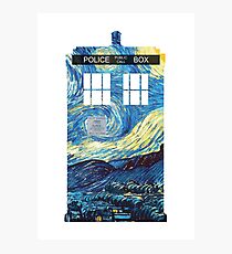 Van Gogh's TARDIS Photographic Print