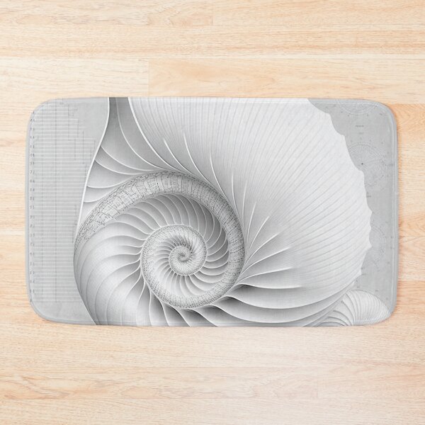 Item preview, White Pearl Fibonacci Golden Ratio Style   designed and sold by RAGANADesign.