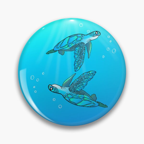 Item preview, Sea turtles in blue ocean designed and sold by Mermaidssparkle.