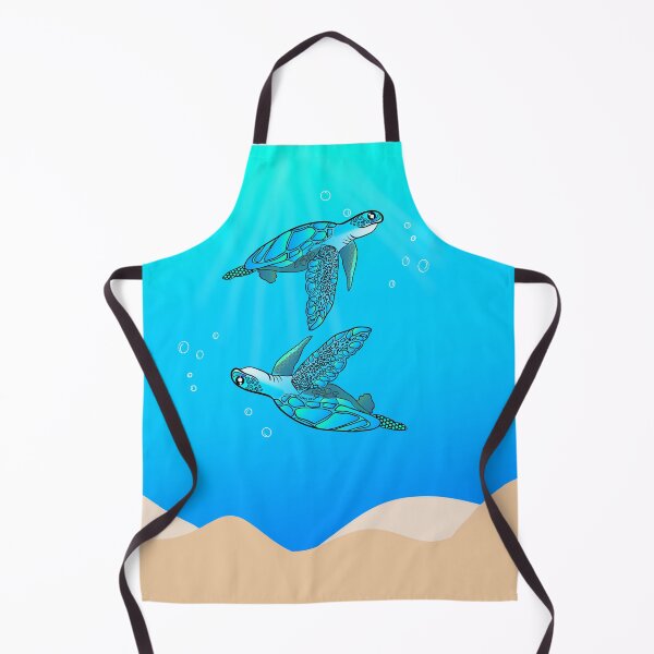 Item preview, Sea turtles in blue ocean designed and sold by Mermaidssparkle.
