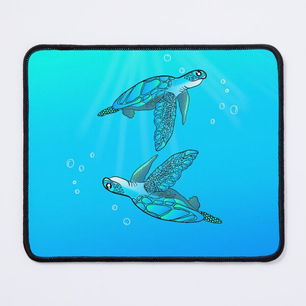 Item preview, Sea turtles in blue ocean designed and sold by Mermaidssparkle.