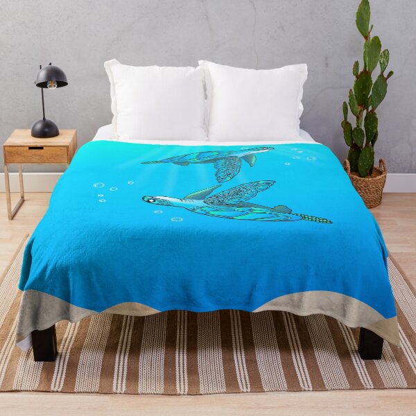 Item preview, Sea turtles in blue ocean designed and sold by Mermaidssparkle.