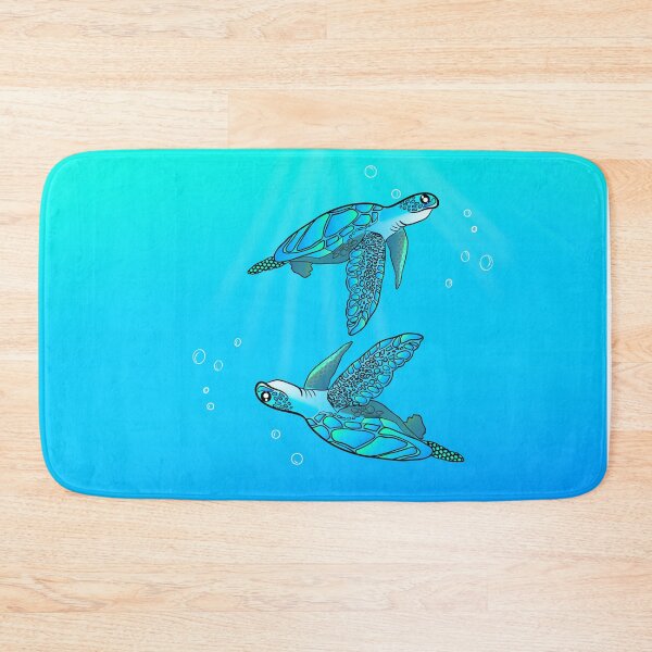 Item preview, Sea turtles in blue ocean designed and sold by Mermaidssparkle.