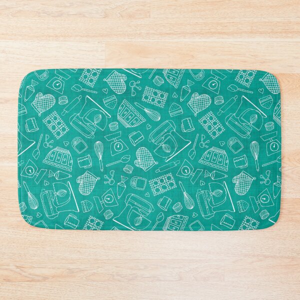 Item preview, I Love Baking // Outline on Teal designed and sold by The Wellington Boot.