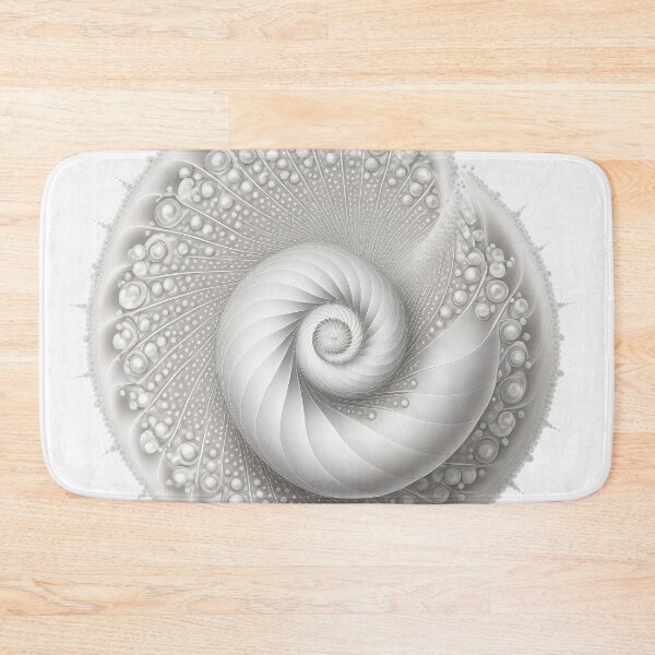 Item preview, White Pearl Fibonacci Golden Ratio Style   designed and sold by RAGANADesign.