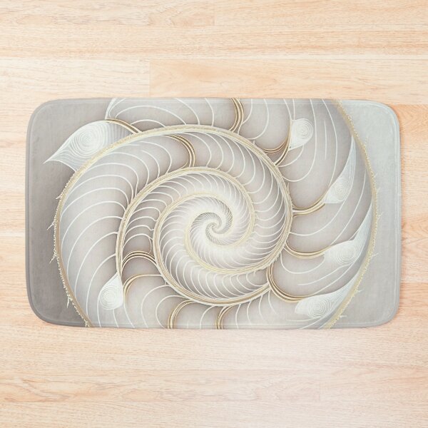 Item preview, White Pearl Fibonacci Golden Ratio Style   designed and sold by RAGANADesign.