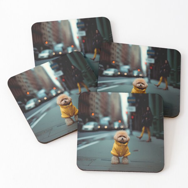 Item preview, Poodle dog walking the streets designed and sold by Cute-and-Co.