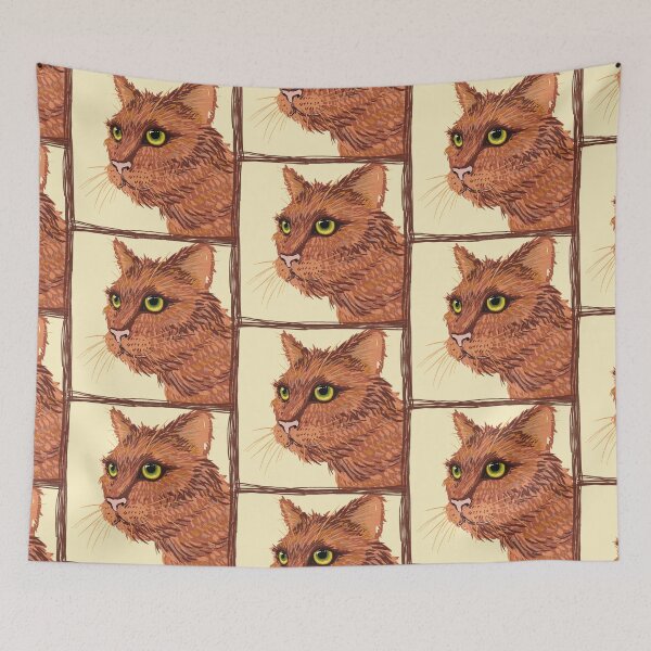 Item preview, Cute Orange Cat with Green Eyes designed and sold by Fransyn.