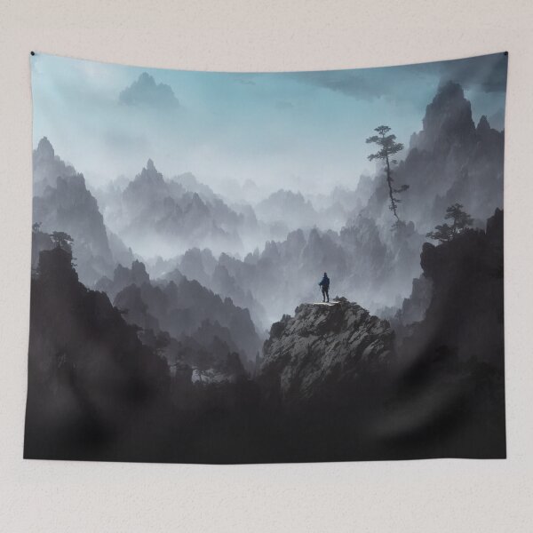 Item preview, Mistical cliff, contemplating designed and sold by HappyBlackMoona.