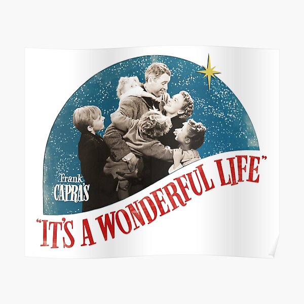 IT/'S A WONDERFUL LIFE Minimalist Christmas Movie Poster Minimal Xmas Print Art