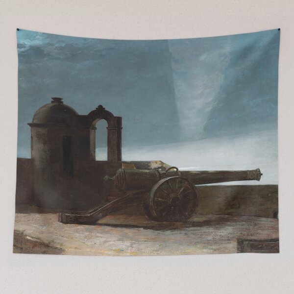 Item preview, Searchlight on Harbor Entrance, Santiago de Cuba19s Wall Art Decor Vintage Painting designed and sold by AC-BCPrint.