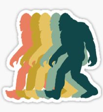 Bigfoot Retro Design Sticker