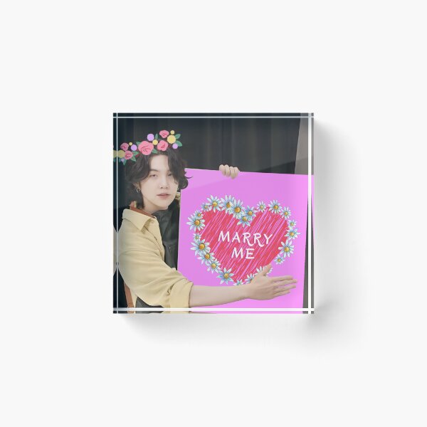 Item preview, Yoongi with marry me poster designed and sold by Juditicona.