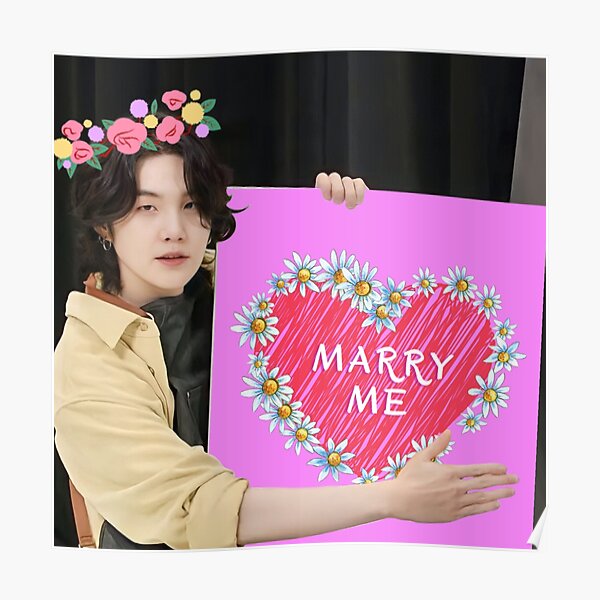 Yoongi Marry Me Posters for Sale | Redbubble