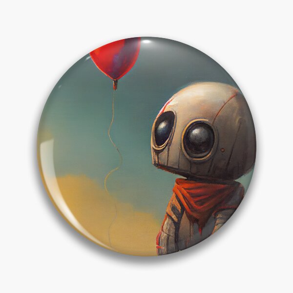 Item preview,  A Sad Lonely Lost Robot -Red Balloon  designed and sold by Gypsykiss.
