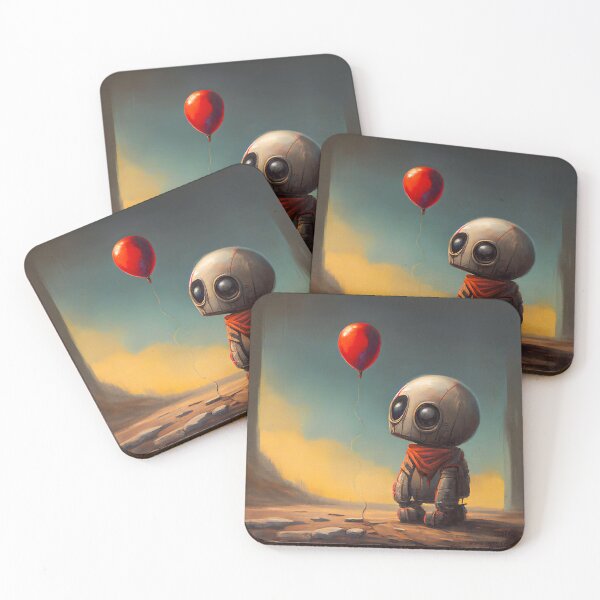 Item preview,  A Sad Lonely Lost Robot -Red Balloon  designed and sold by Gypsykiss.
