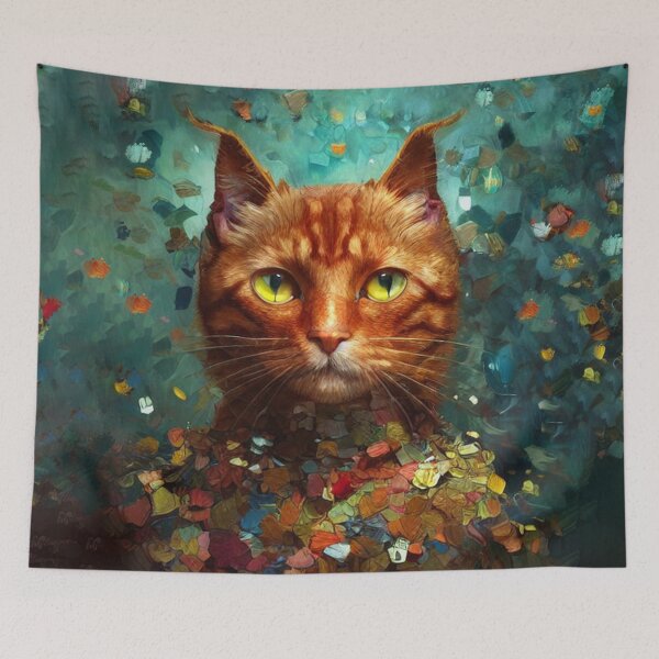Item preview, Contemporary ginger Cat Portrait - 8 designed and sold by Julia Rudens.