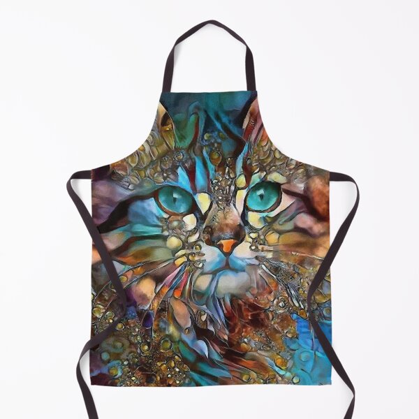 PrettyCat fabric kitchen apron with pocket (59.02.21) - Art From Italy