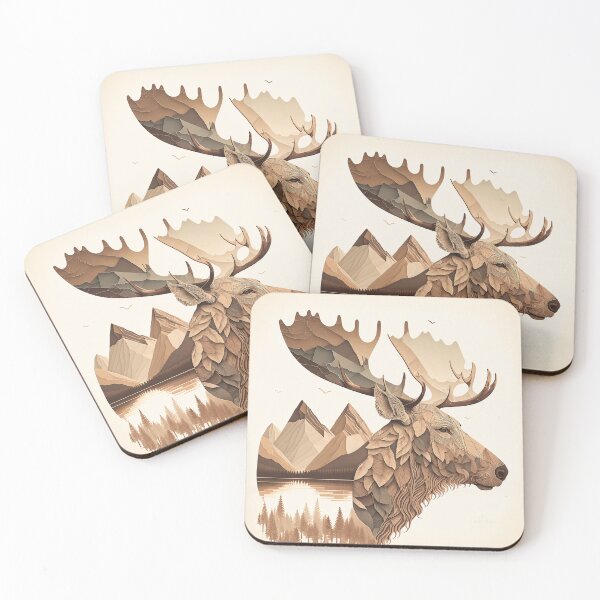 Item preview, Geometric Moose designed and sold by SchellStation.