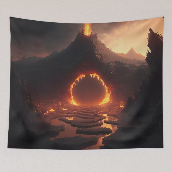 Item preview, Landscape of hell designed and sold by Skull-Breakfast.