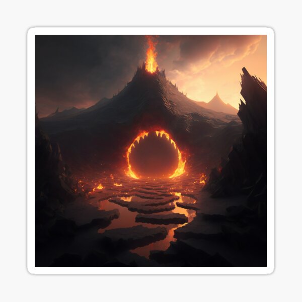 Item preview, Landscape of hell designed and sold by Skull-Breakfast.