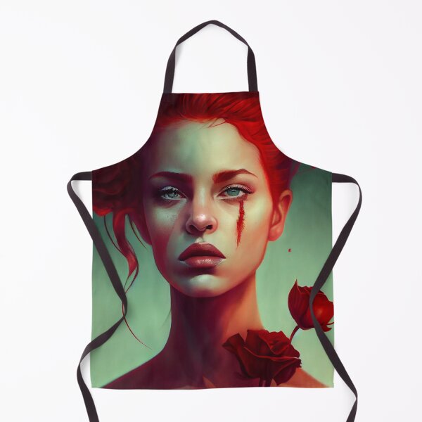 Item preview, Red-haired beautiful woman with a scar. designed and sold by Maniock.