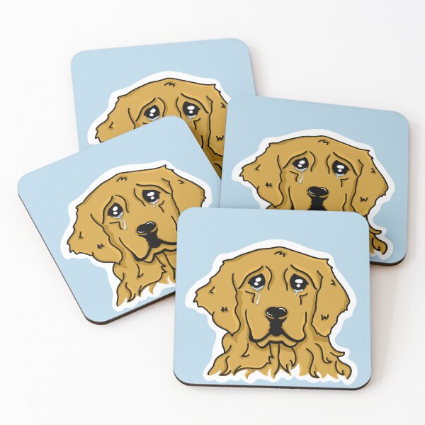 Item preview, Sad golden retriever designed and sold by jellyfishbrain.