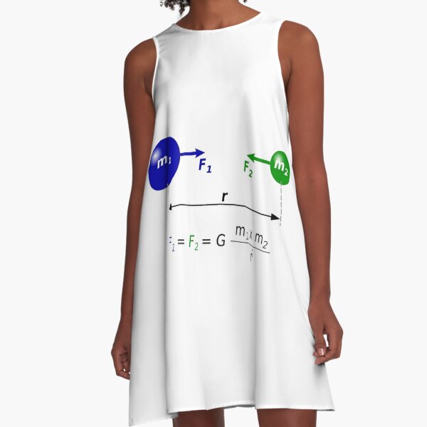 Mechanisms of Newton's Law of Universal Gravitation A-Line Dress