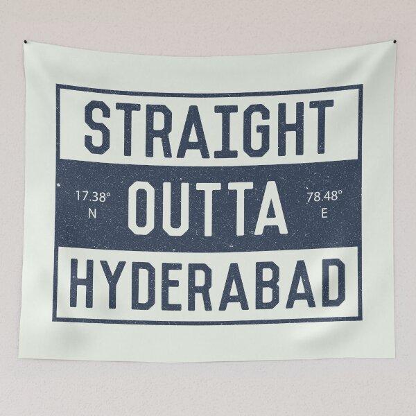 Item preview, Straight Outta Hyderabad | Telugu | Funny Indian Quotes designed and sold by DrawingBoard.