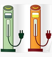 Electric gas station Poster