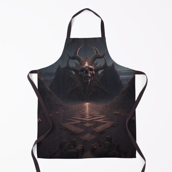 Item preview, Landscape of satanic temple designed and sold by Skull-Breakfast.
