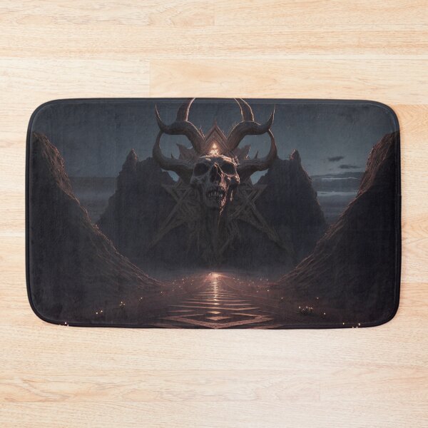 Item preview, Landscape of satanic temple  designed and sold by Skull-Breakfast.