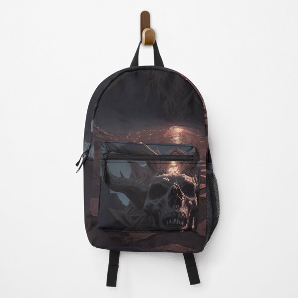 Item preview, Landscape of satanic temple designed and sold by Skull-Breakfast.