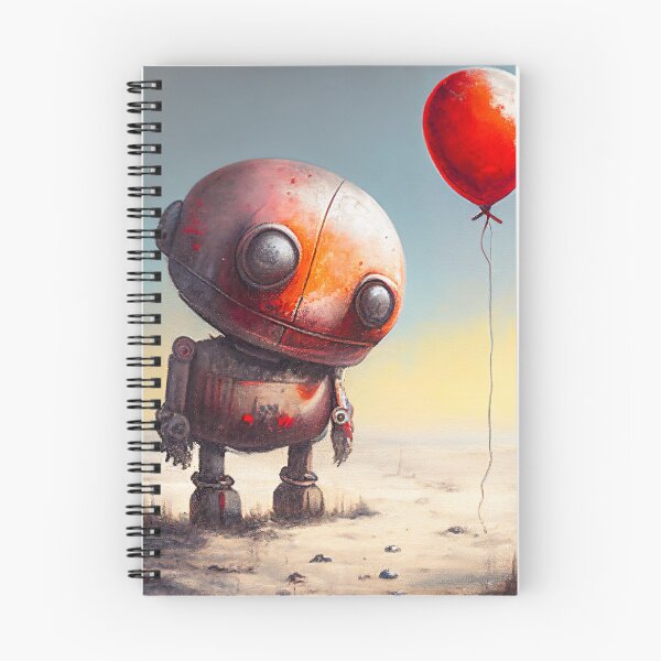 Item preview, A Sad Lonely Lost Robot -Red Balloon #2 designed and sold by Gypsykiss.