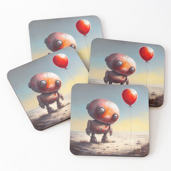 Item preview, A Sad Lonely Lost Robot -Red Balloon #2 designed and sold by Gypsykiss.