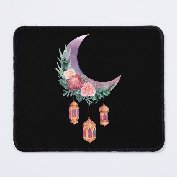 Item preview, Crescent Moon with Flowers and Lanterns      designed and sold by mirmeldesigns4.