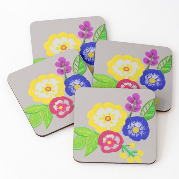 Item preview, Yellow red blue digital art flower. designed and sold by fbtrisha.