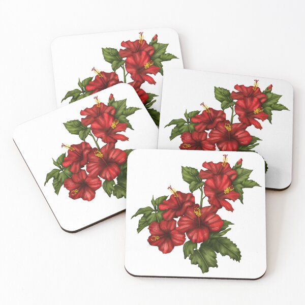 Item preview, Red tropical flowers designed and sold by LIDYN.