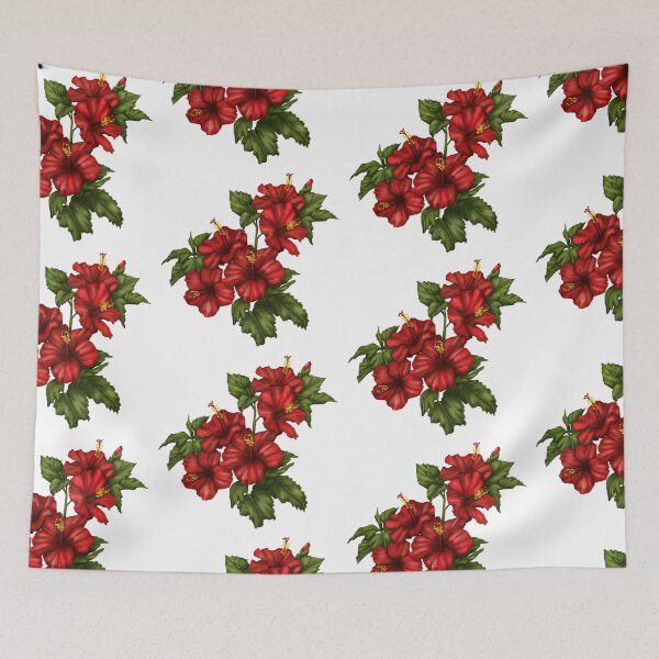 Item preview, Red tropical flowers designed and sold by LIDYN.