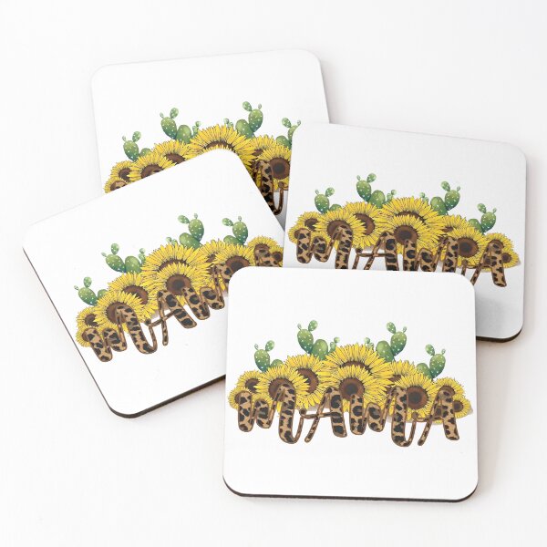 Item preview, MaMa Sunflower Cactus Leopard Print designed and sold by FortuneCookieTs.