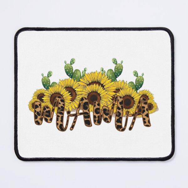Item preview, MaMa Sunflower Cactus Leopard Print designed and sold by FortuneCookieTs.
