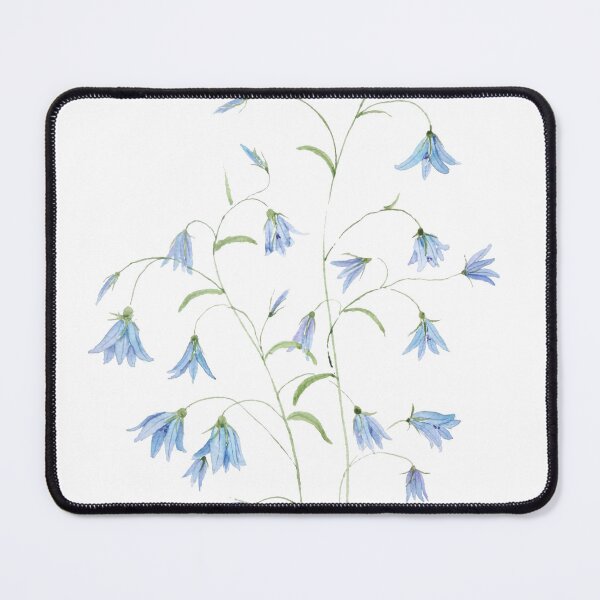 Item preview, hand painted blue harebell flowers 2021 watercolor  designed and sold by SelenePaintings .