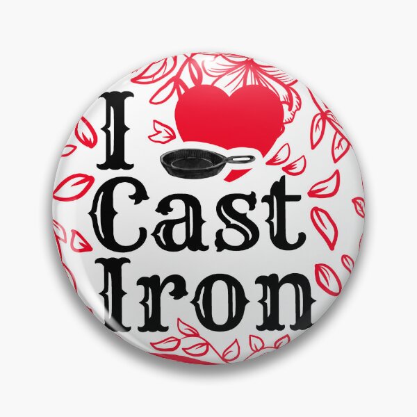 Item preview, I Love Cast Iron Floral designed and sold by Art of Camping Now.