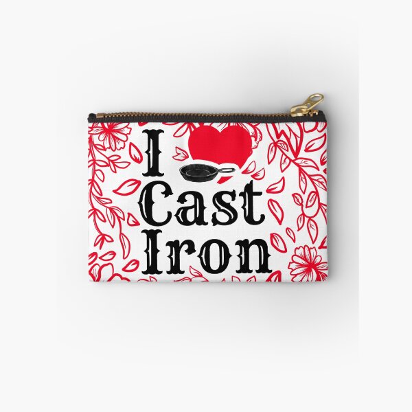 Item preview, I Love Cast Iron Floral designed and sold by Art of Camping Now.