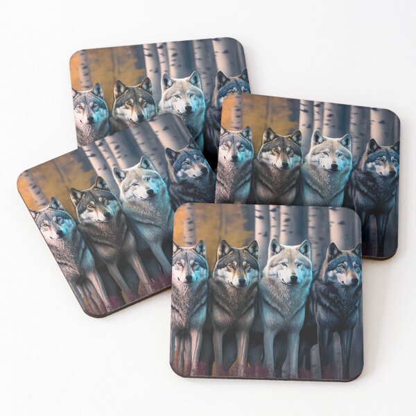 Item preview, Wolfpack Group of Wolves In The Forest designed and sold by FunWearVM.