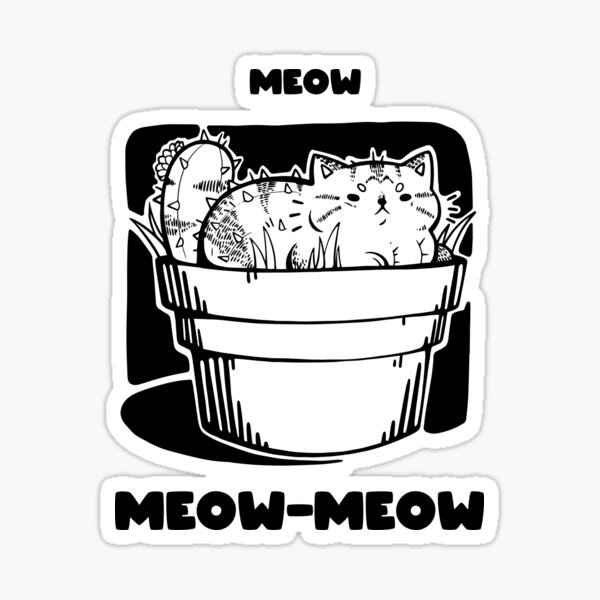 Süßes kleines Miau-Miau Sticker