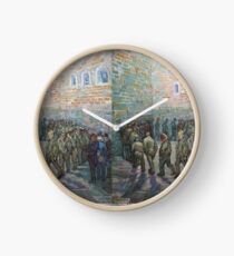 The Round of the Prisoners by Vincent van Gogh Clock